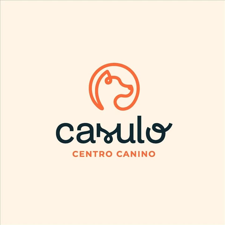 Logotipo do Casulo, centro canino, sobre fundo creme
